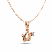 Super Star Pendant(without chain) - 18Kt Rose Gold vermeil
